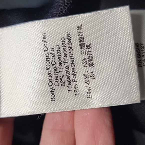 DKNY Size M Black Pointed Peter Pan Collar Shift Dress, Gently Used Condition - Picture 12 of 12